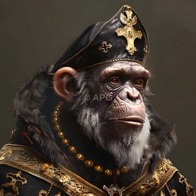 Schimpanse in kirchlicher Tracht: Der goldene Kleriker